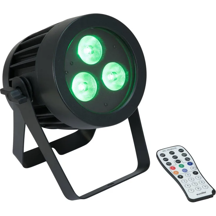 Eurolite LED IP PAR 3x9W SCL Spot, Wetterfester (IP65) Scheinwerfer mit 3 SCL-LEDs und RGB-CW-WW-A-UV-Farbmischung