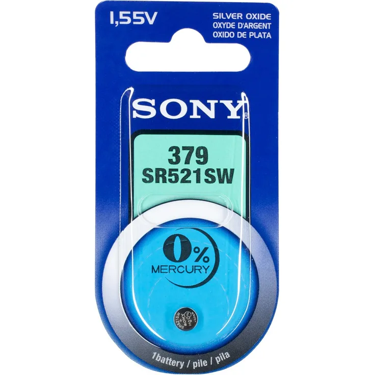 Sony Silber-Oxid Knopfzelle Code 379 155 V 17mAh