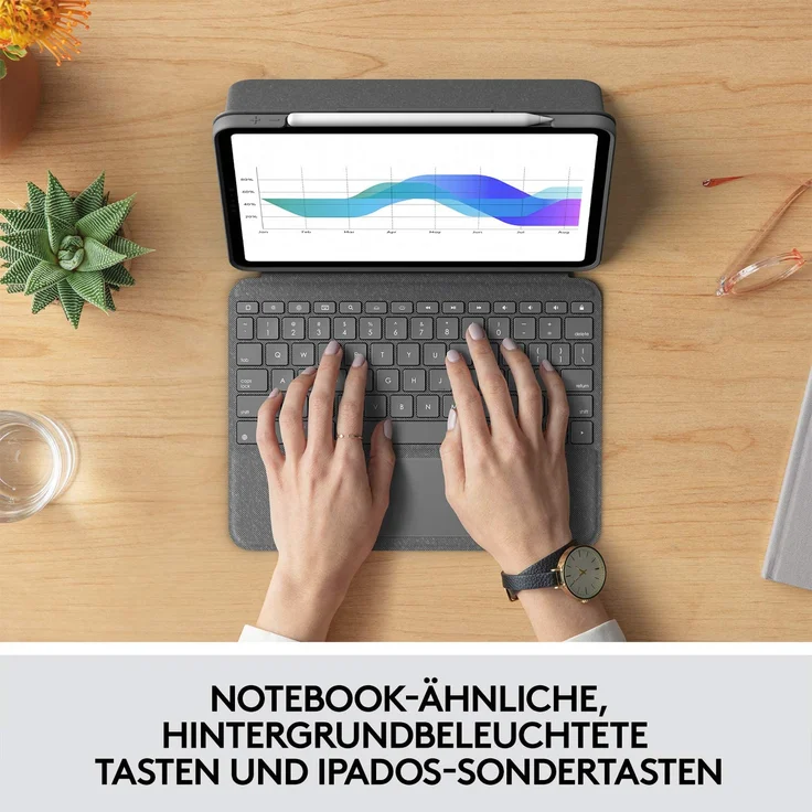 Logitech Folio Touch mit Trackpad und Smart Connector für Apple iPad Pro 11'', Deutsch (920-009745) – Bild 5