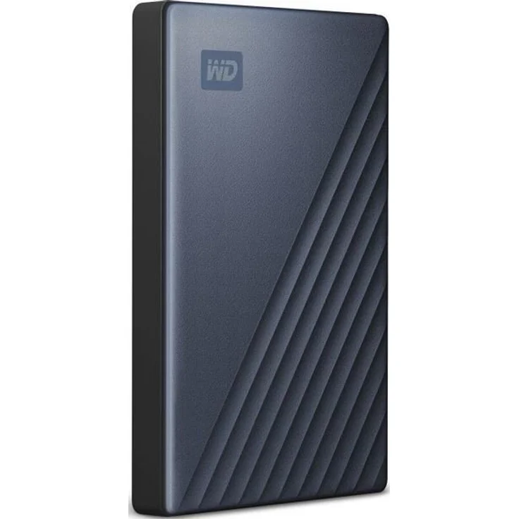 WD My Passport Ultra WDBC3C0020BBL - Festplatte - verschlüsselt - 2 TB - extern (tragbar) - USB 3.0 (USB-C Steckverbinder) - 256-Bit-AES - Blau (WDBC3C0020BBL-WESN) – Bild 2