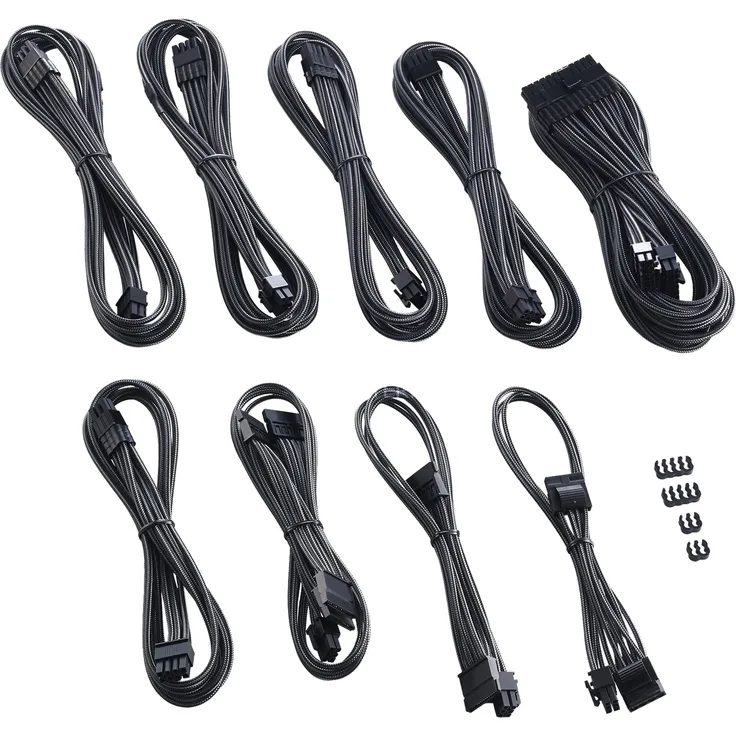 CableMod PRO Series ModMesh C-Series AXi, HXi & RM Cable Kit - Stromkabelkit - geformt - Kohle (CM-PCSI-FKIT-NKC-R)
