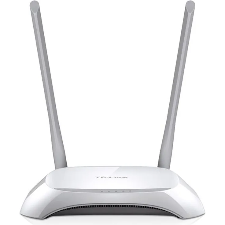 TP-Link TL-WR840N N300 WLAN Router (300Mbit-s (2,4GHz), 4 x 10-100Mbit-s LAN Ports, IPv6, 2 externe Antennen, WPS, Accesspoint Modus), weiß- schwarz