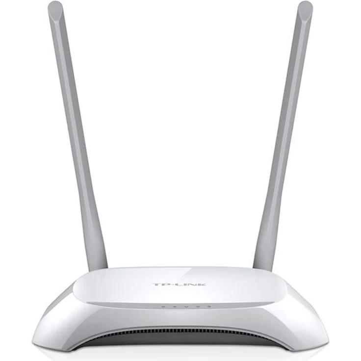 TP-Link TL-WR840N N300 WLAN Router (300Mbit-s (2,4GHz), 4 x 10-100Mbit-s LAN Ports, IPv6, 2 externe Antennen, WPS, Accesspoint Modus), weiß- schwarz – Bild 1