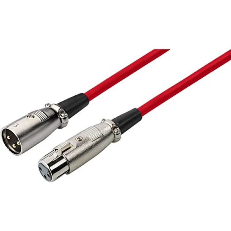 Img Stage Line MEC-100-RT Mikrofonkabel (XLR-Stecker - XLR-Kupplung) 1m rot