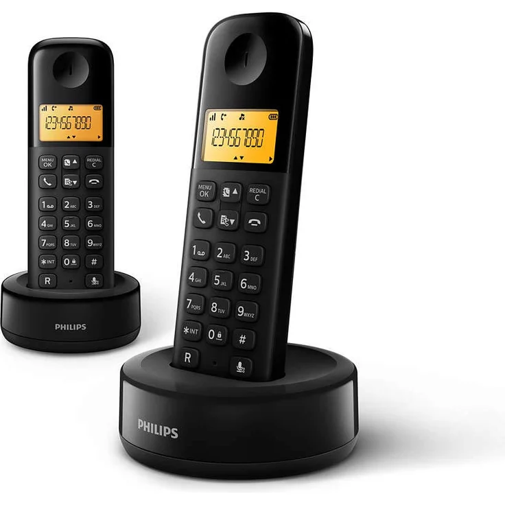 Philips D1602B-01 DECT Schnurlostelefon, 2 Mobilteile – Bild 2