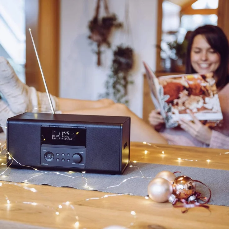 Hama DR1550CBT CD-Radio mit Bluetooth, LCD-Display, Wecker, schwarz – Bild 7