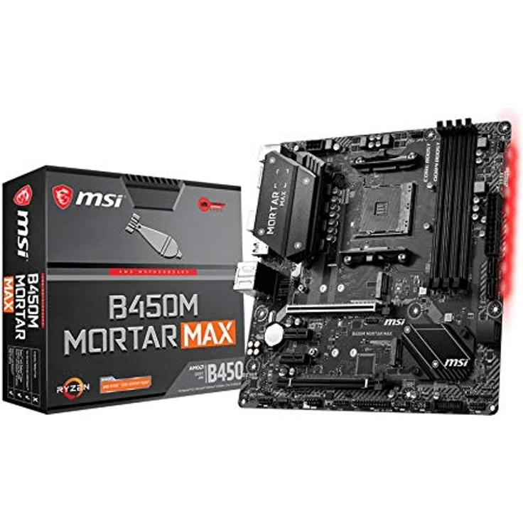 MSI B450M Mortar Max - micro ATX, AMD B450, Sockel AM4, Dual-channel DDR4-SDRAM (B450M MORTAR MAX) – Bild 1