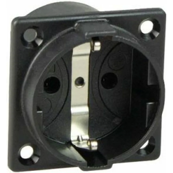 as-Schwabe 45081 Schutzkontakt-Einbaudose, schwarz