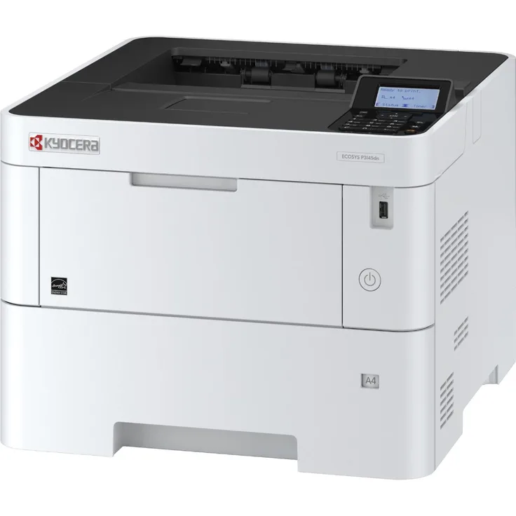 Kyocera Ecosys P3145dn - Laserdrucker, Mono, Auflösung: 1200 x 1200 dpi, Druckgeschwindigkeit (S/W): 45 S/min, Papierzufuhr: 600 Blatt (1102TT3NL0)