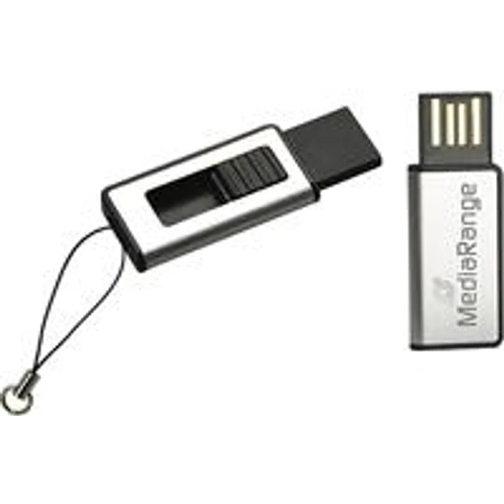 MediaRange USB Stick 2.0, 128GB schwarz-silber – Bild 1
