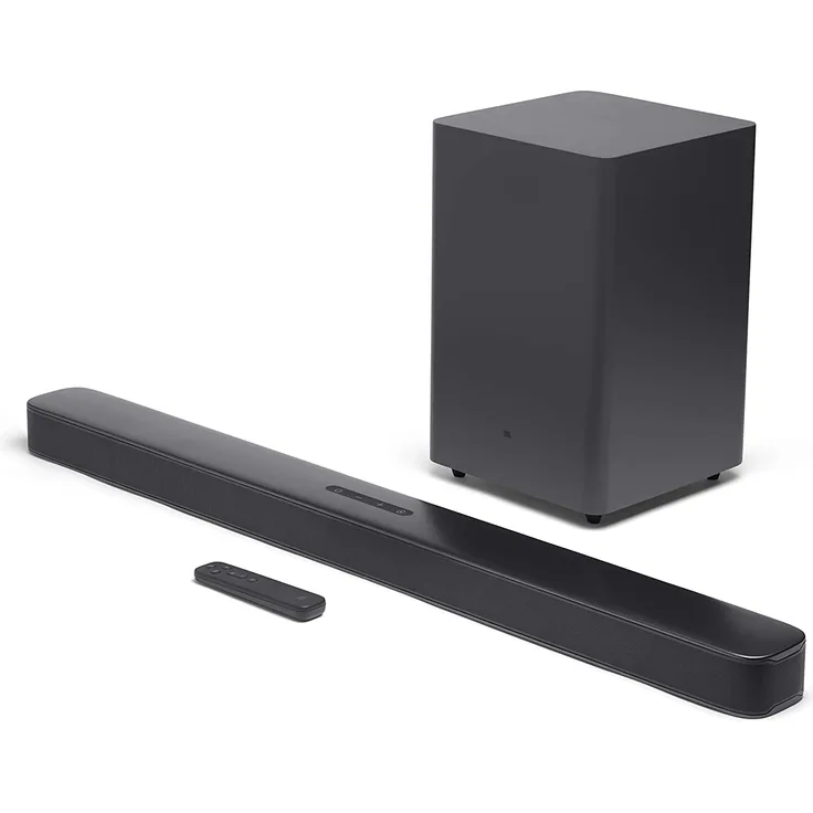 JBL Bar Deep Bass 2.1 Soundbar mit Subwoofer, kabellos/kabelgebunden, geeignet für TV, schwarz (2019)