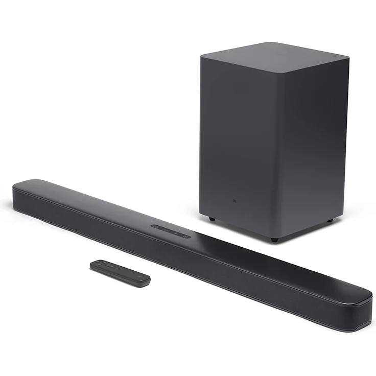 JBL Bar Deep Bass 2.1 Soundbar mit Subwoofer, kabellos/kabelgebunden, geeignet für TV, schwarz (2019) – Bild 1