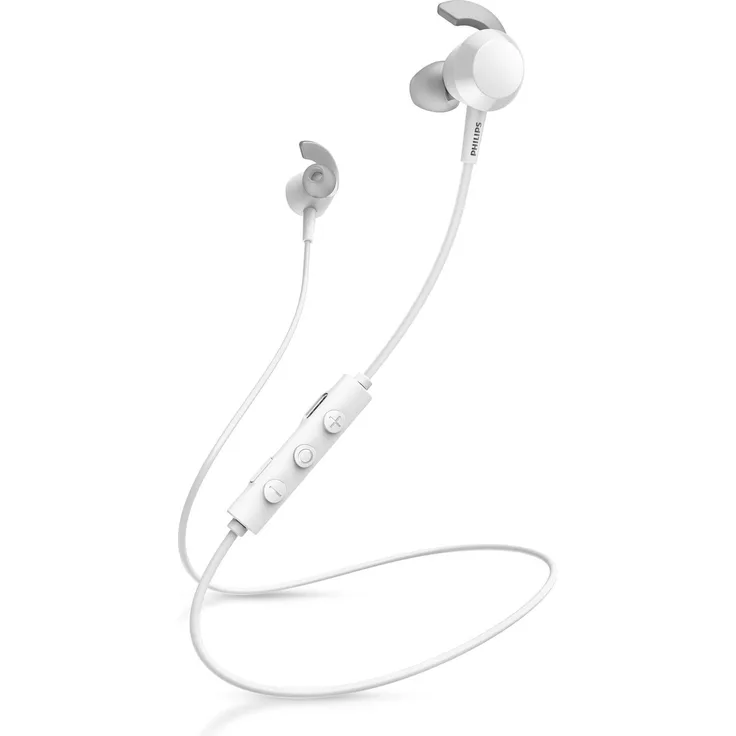 Philips TAE4205WT In-Ear Kopfhörer, mit Bluetooth, Mikrofon, weiß