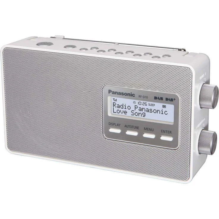 Panasonic RF-D10EG-W Digitalradio (DAB+-UKW Tuner, Netz- und Batteriebetrieb) weiß – Bild 1