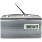 Grundig Music 7000 Tragbares Radio mit Wecker, LCD-Display, grau, silber