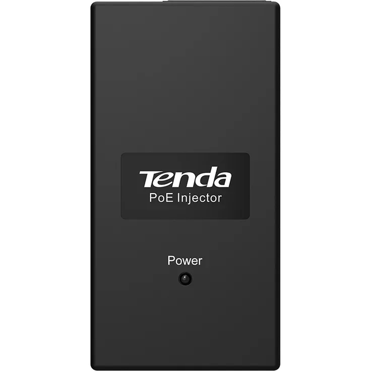 Tenda Tenda PoE15F PoE Adapter (100 Mbit-S + 15 Watt Strom für z.B. Access Points oder IP-Kameras, 100 Meter PoE, Plug & Play) Schwarz