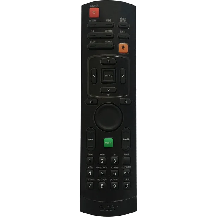 ACER Fernbedienung MC.JH211.001 für D1P0919, D1P1334, D1P1504, DNX0916, DNX0917, DNX1118, DNX1506, DWU1335, DWU1503, DWX1333, P6200, P6200S, P6500, P6600, P7200i, P7203, P7203B, P7205, P7205B, P7215, P7305W, P7500, P7505, P7605