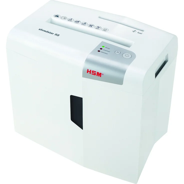 HSM shredstar X8 Aktenvernichter, Sicherheitsstufe P-4, 8 Blatt (Partikelschnitt) mit CD-Schredder – Bild 1