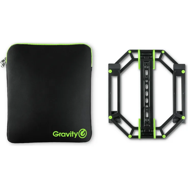 Gravity GLTS01BSET1 Verstellbarer Ständer für Laptops und Controller inklusive Neopren-Schutztasche