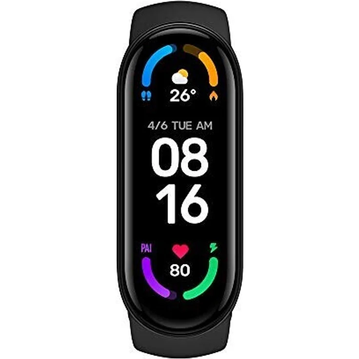 Xiaomi Mi Smart Band 6 Fitness-Tracker Unisex, Einheitsgröße, Kunststoffarmband, Schwarz – Bild 2