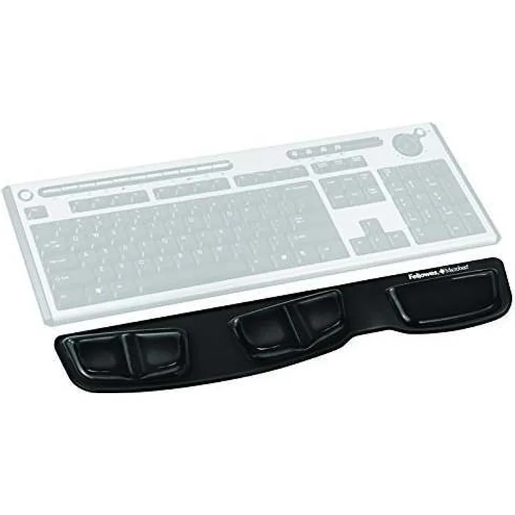Fellowes Health-V Crystal Tastatur-Handgelenkauflage, schwarz (9183201)
