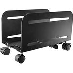Value PC-Ständer, rollbar, Schwarz , rollbarer Computer-Ständer mit regulierbarer Breite zwischen 119-209 mm