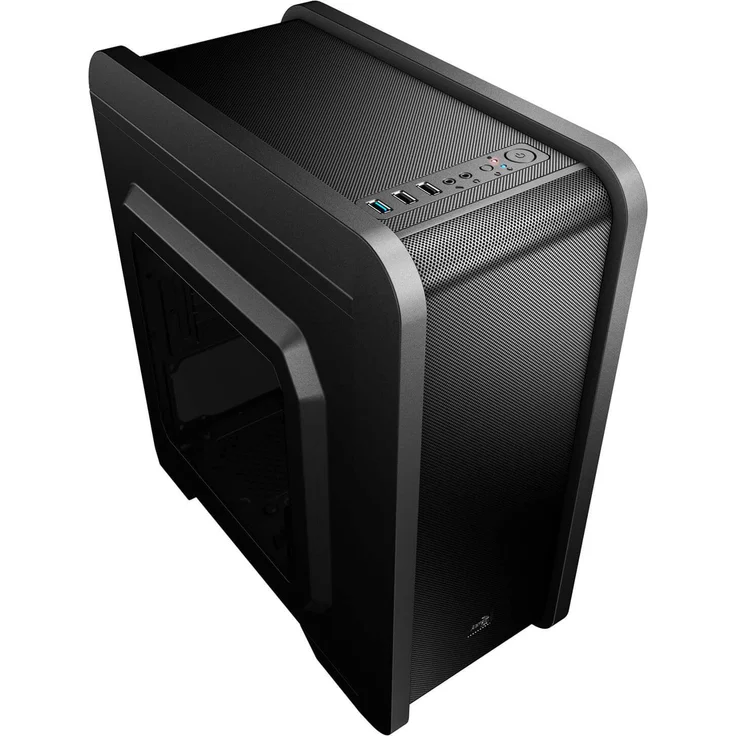 Aerocool QS240, ATX-PC-Gaming-Box, 12-cm-Lüfter auf der Rückseite, Schwarz - Preisvergleich – Bild 2