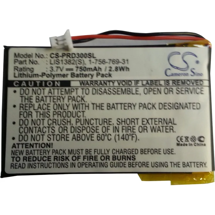 Batterie für 750mAh Sony Reader PRS-300 Pocket Edition