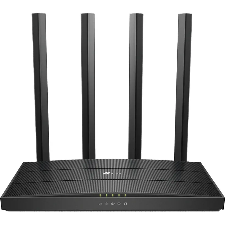TP-Link Archer C80 Dualband WLAN Router (600 Mbit-s 2,4GHz, 1300Mbit-s 5GHz), 4 Gigabit LAN Ports, Print-Media-FTP Server, App Steuerung, für Anschluss an Kabel--DSL-Modem, Gast-Netzwerk) schwarz