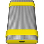 Sony Sl-M1 Externe SSD-Festplatte (1 TB, bis 1.000Mbps-s Schreiben-Lesen, Staub- und Wasserdicht (IP67), USB 3.1 Typ-C, inkl. Etiketten und Gummiband, 256-Bit-Verschlüsselung), Aluminium Silber