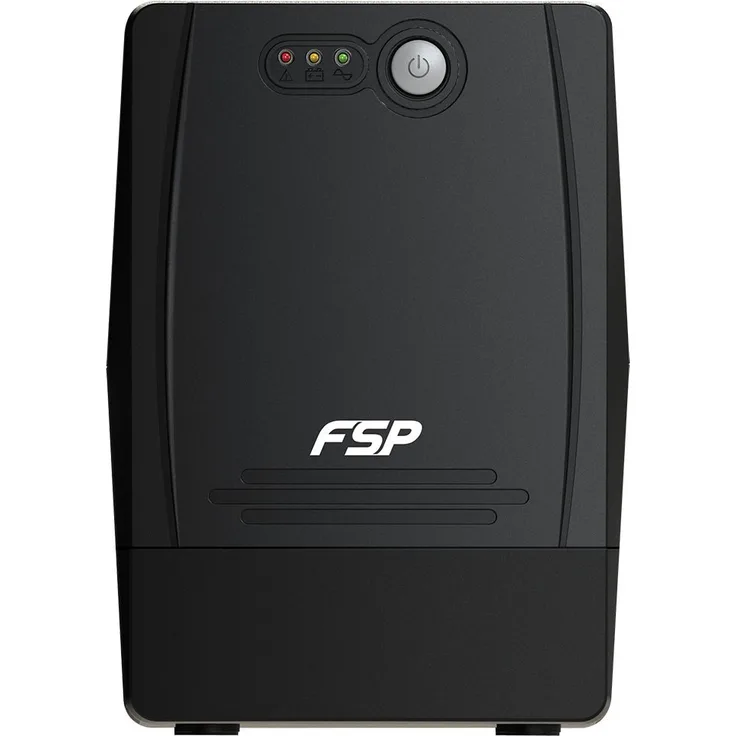 FSP Fortron FP 1500 Line-Interactive USV 1500 VA - 900 W, 4x Schuko, Eingang Spannungsumfang 162-290 VAC, 60-50 Hz (auto sensing), simulierte Sinuskurve, Kaltstartfunktion, Ton Alarm, schwarz