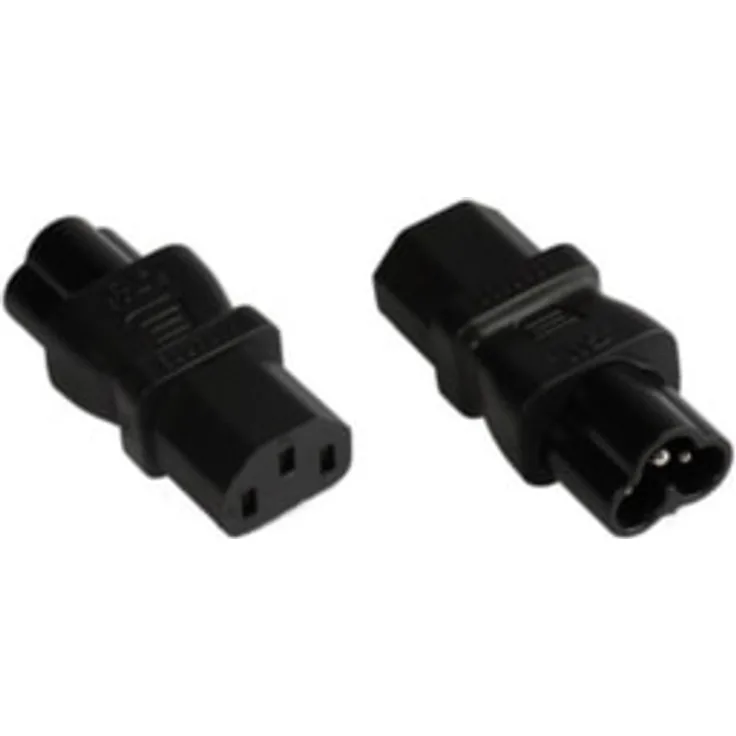 Good Connections Stromadapter Kaltgerätebuchse C13 an Kleeblatt St. C6 schwarz