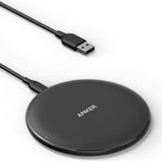 Anker Wireless Charger PowerWave Ladepad, Kabelloses 7.5W Ladegerät für iPhone 11/XR/XS/X/8, 10W für Samsung Galaxy S20/S10/S9/S9+/S8 (Netzteil Nicht inklusive, 120cm Kabel inklusive)
