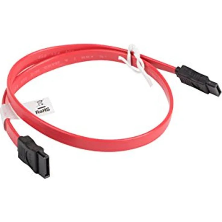 lanberg CA-SASA-10CU-0050-R Sata Data Steckers III (7Pol) Kabel, 50 cm rot