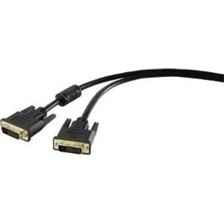 Renkforce DVI Anschlusskabel ( DVI-Stecker 24+1pol. - DVI-Stecker 24+1pol.) 1.80 m Schwarz Renkforce (1404065)