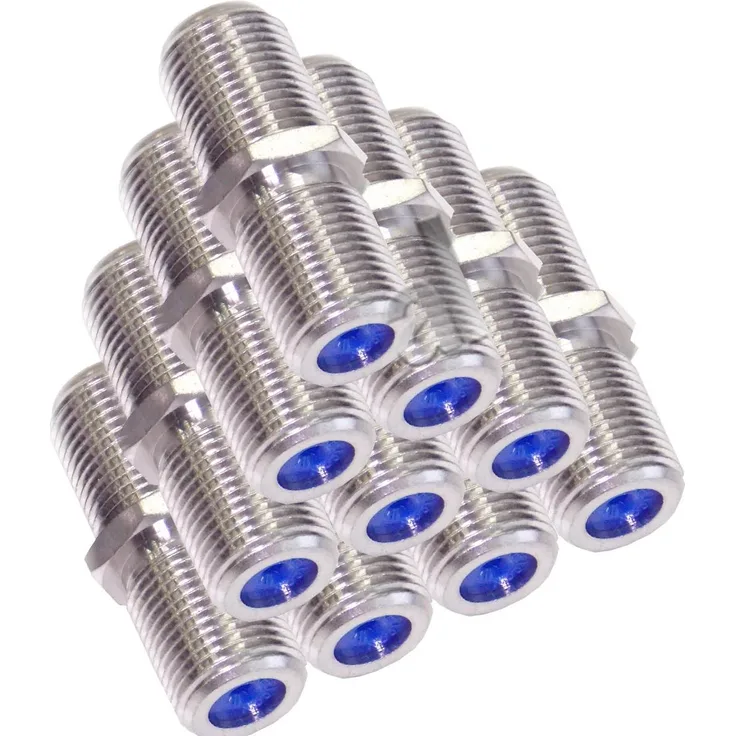 10 Stück Original Cabelcon F-Verbinder Buchse/Buchse F-81-HQ-1 NiTin