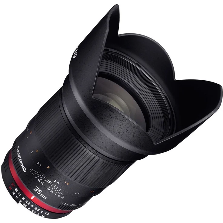 Samyang 35-1,4 Objektiv DSLR Sony E manueller Fokus Fotoobjektiv, Weitwinkelobjektiv schwarz – Bild 2