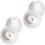 Gadget Zoo Ersatz-Ohrpolster für In-Ear Ohrhörer von Apple iPod / iPad (Silikon, mittlere Größe) Weiß / halbtransparent, 4er-Packung