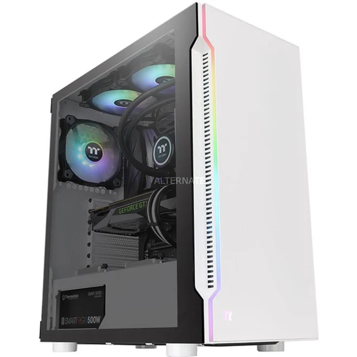 Thermaltake H200 TG Snow RGB ATX Mid Tower PC Gehäuse CA-1M3-00M6WN-00 – Bild 1