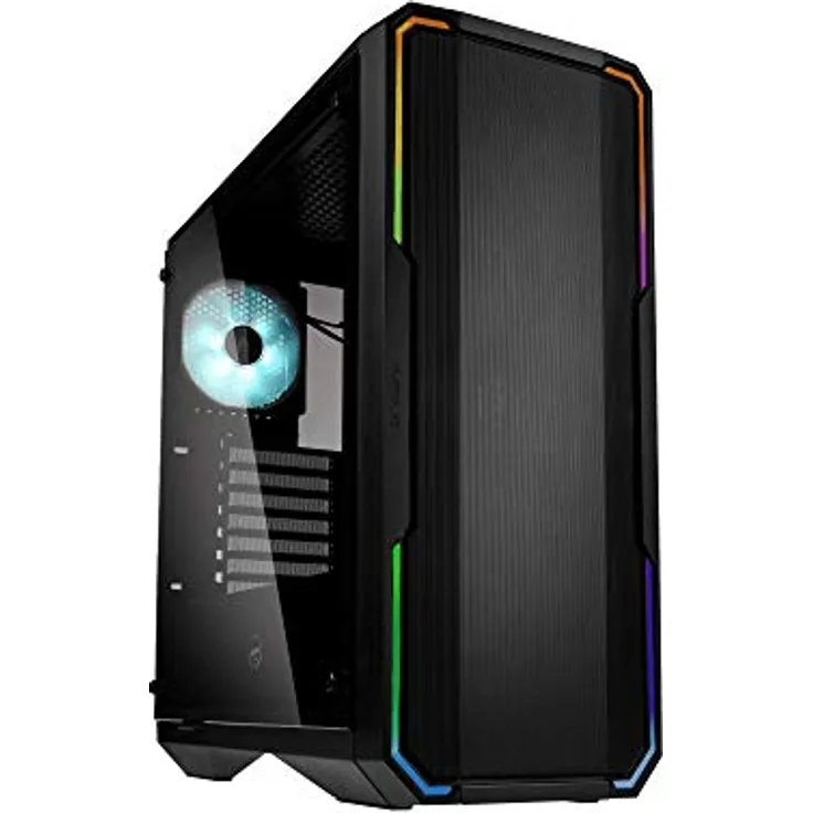 BitFenix BFC-ESM-150-KKWGK-RP - Computer-Gehäuse (Midi ATX Tower, PC, Kunststoff, Stahl, Gehärtetes Glas, Schwarz, ATX,EATX,Micro ATX,Mini-ATX, Gaming)