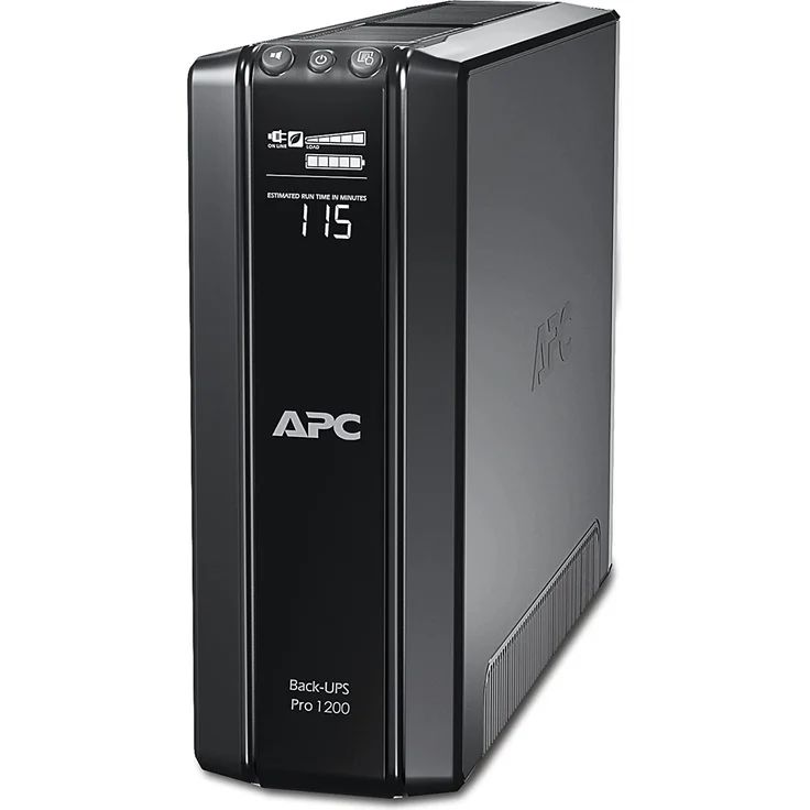 APC Back UPS PRO USV 1200VA Leistung - BR1200G-GR - inkl. 150.000 Euro Geräteschutzversicherung (6-Schuko Ausgänge, Stromsparfunktion, Multifunktionsdisplay) (BR1200G-GR) – Bild 3
