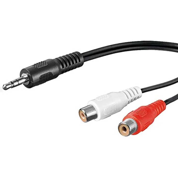 PremiumCord Kabelbuchse 3, 5mm-2xCinch m- F 1, 5m