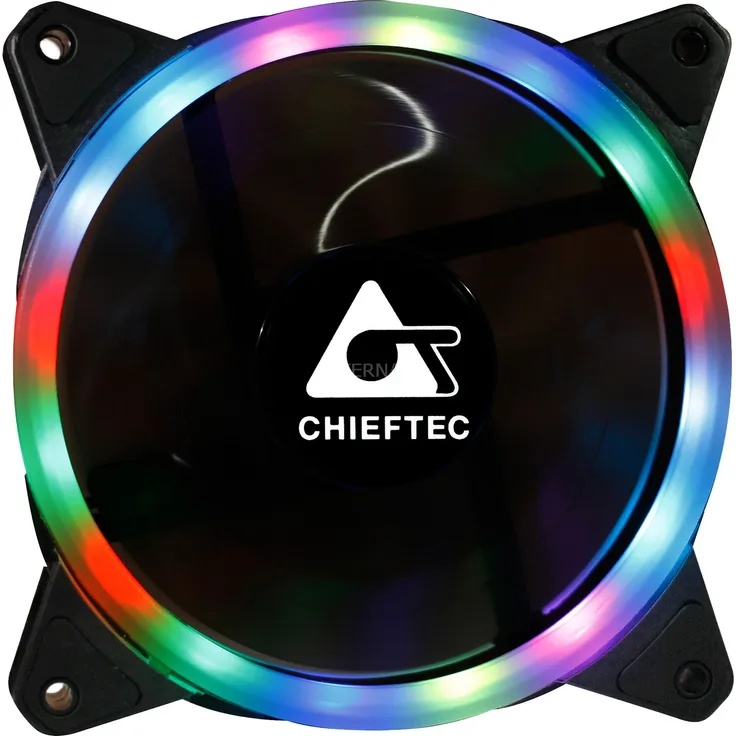 Chieftec AF-12RGB Gehäuselüfter, schwarz-weiß