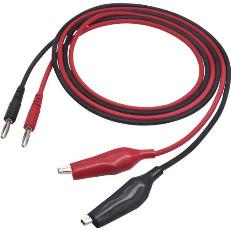 VOLTCRAFT MSL-100 Messleitung [Stecker 4mm - ] 1.00m Schwarz, Rot