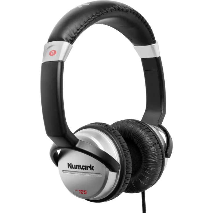 Numark HF125 - professioneller DJ Kopfhörer mit 2m Kabel und 40 mm Lautsprechern für besseren Frequenzgang und geschlossenen Ohrmuscheln für optimale Abschirmung, Schwarz – Bild 1