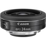 Canon Objektiv EF-S 24mm F2.8 STM Pancake für EOS (Festbrennweite, 52mm Filtergewinde) schwarz