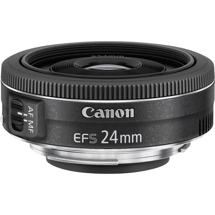 Canon Objektiv EF-S 24mm F2.8 STM Pancake für EOS (Festbrennweite, 52mm Filtergewinde) schwarz – Bild 1