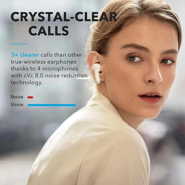 Anker Innovations Soundcore Liberty Air 2 In-Ear Kopfhörer mit Bluetooth, Mikrofon, geeignet für Sport, weiß – Bild 6