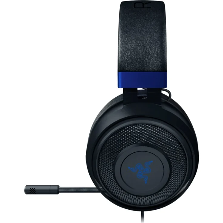 Razer Kraken for Console - Kabelgebundenes Gaming Headset (PC, PS4, Xbox One, Nintendo Switch) Mit 50mm Treiber, Einziehbares Mikrofon Und Mit Kältegel Gefüllten, Ovalen Ohrpolstern) Schwarz-Blau – Bild 3