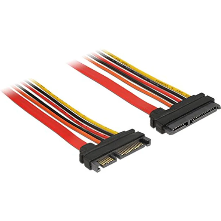 DeLOCK - SATA-Verlängerungskabel - Serial ATA 150/300/600 - SATA Combo (M) bis SATA Combo (W) - 20 cm (84918)